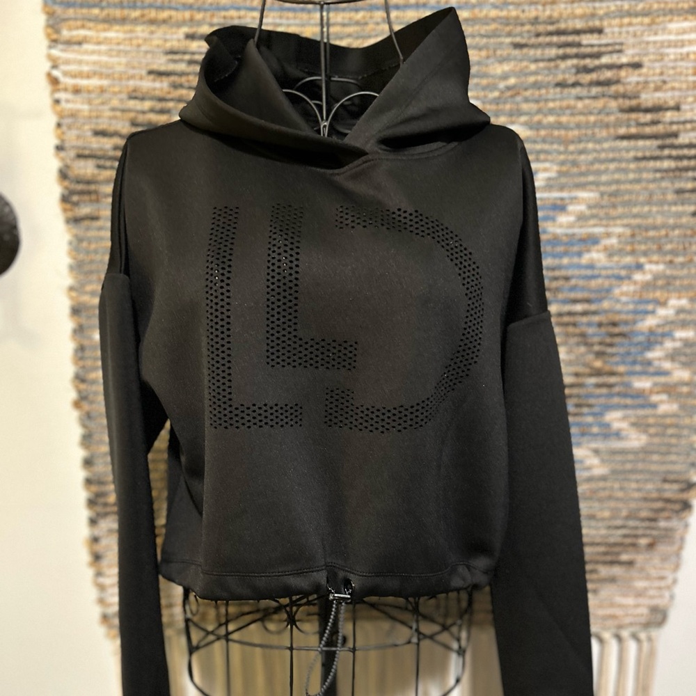 LLD Black Hoodie Crop Top